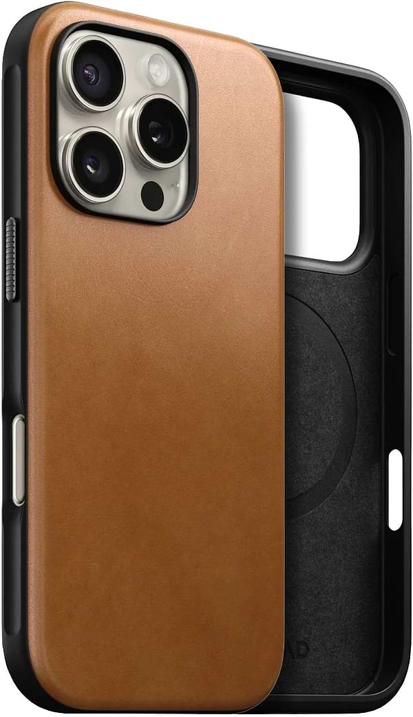 Фото - Чохол для смартфону Nomad Modern Leather English Tan for iPhone 16 Pro Max (NM01691785)