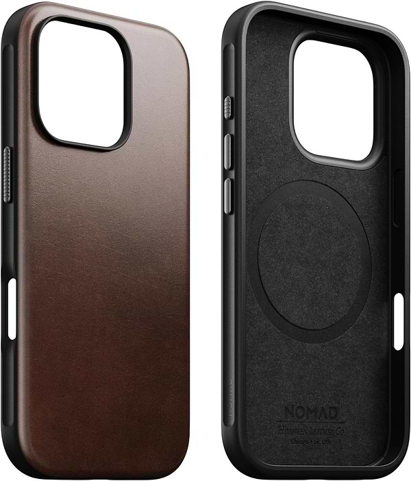 Фото - Чохол для смартфону Nomad Modern Leather Brown for iPhone 16 Pro (NM01696285)