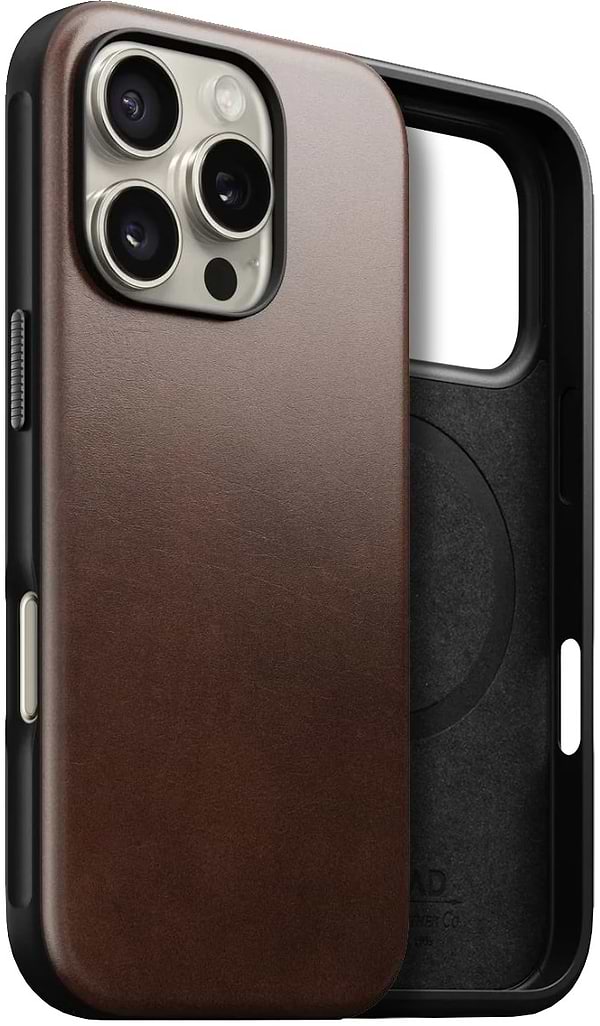 Фото - Чехол для смартфона Nomad Modern Leather Rustic Brown Horween for iPhone 16 Pro (NM01858485)