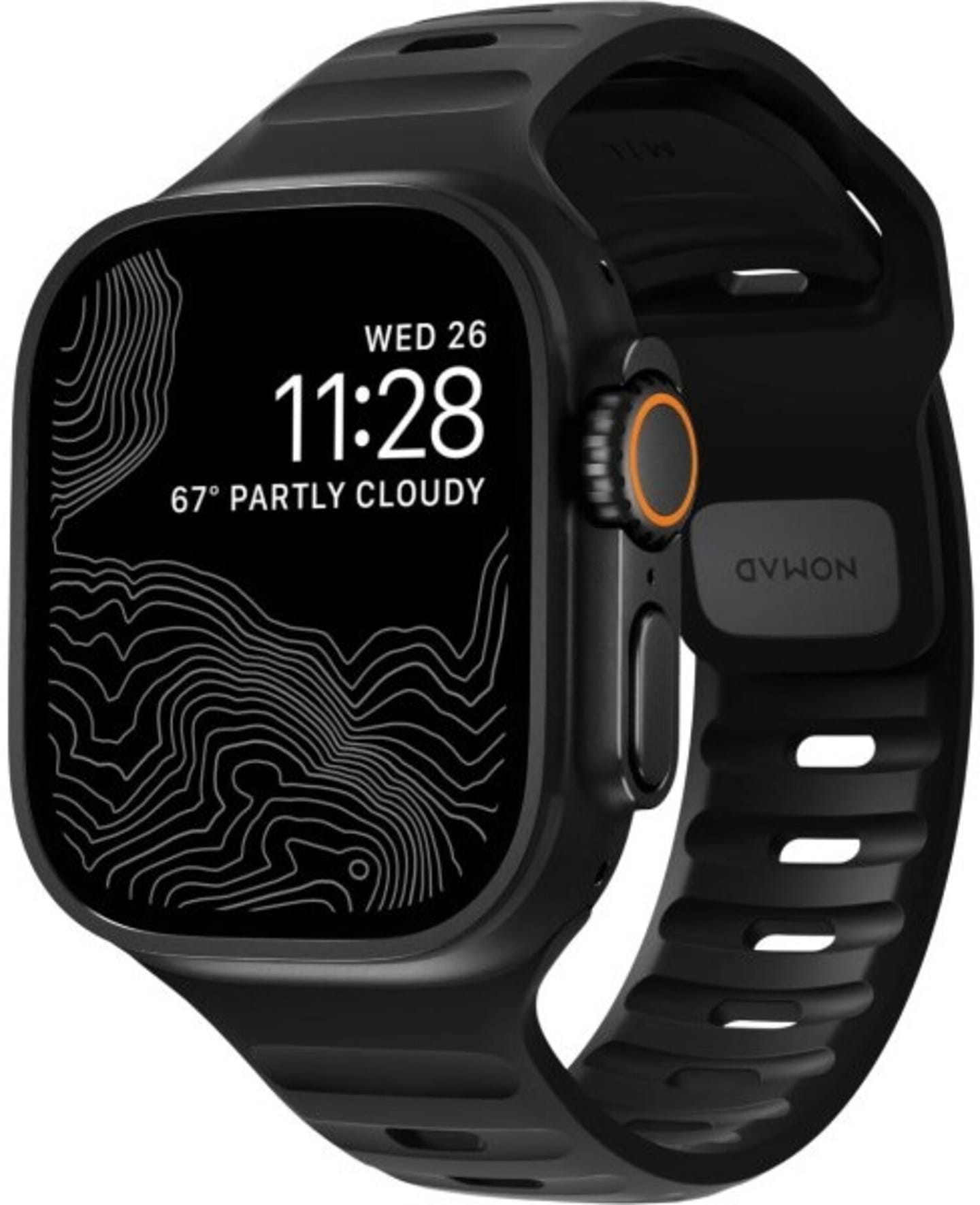 Ремінець для смарт-годинника Nomad Sport Band Black 46mm/49mm (NM1AM10000)