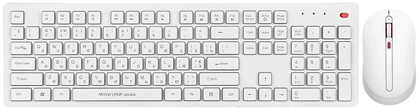 Фото - Клавіатура + миша бездротова Xiaomi MiiiW Keyboard and Mouse Combo Gen 3 PB03 White (MW24PB03) UA