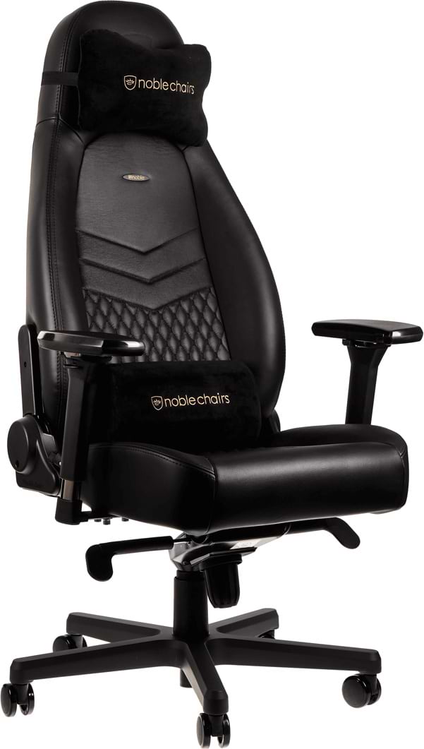 Кресло для геймеров Noblechairs ICON Real Leather Black - Фото 1