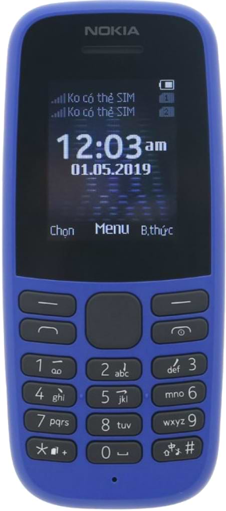 Фото - Мобільний телефон Nokia 105 SS 2019 Blue (16KIGL01A13)