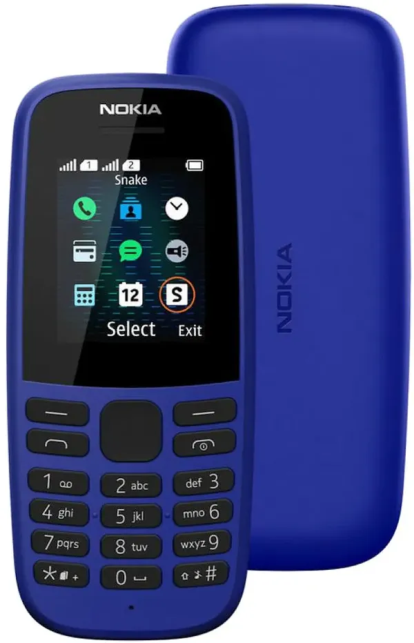 Фото - Мобільний телефон Nokia 105 SS 2019 Blue (16KIGL01A13)