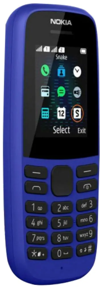 Фото - Мобільний телефон Nokia 105 SS 2019 Blue (16KIGL01A13)