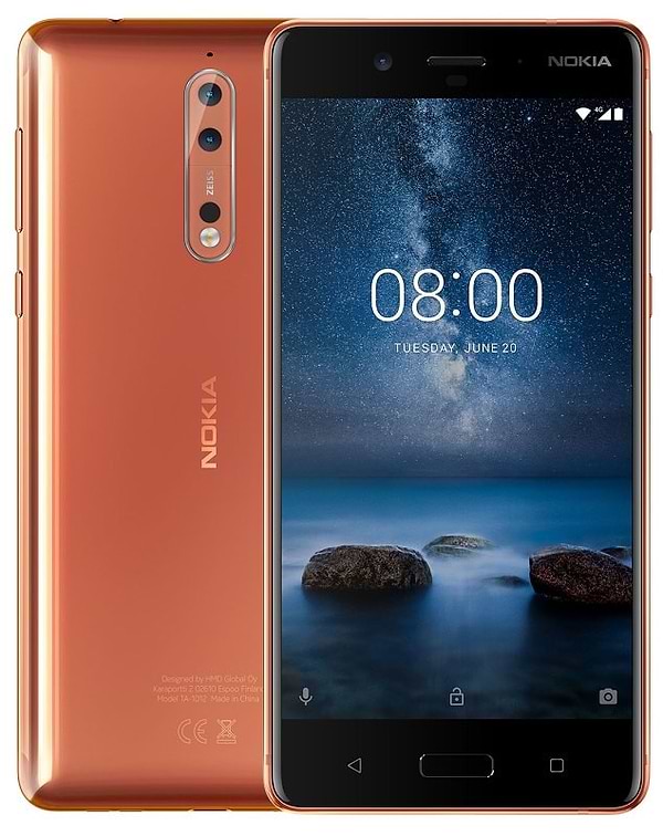 Фото - Смартфон Nokia 8 Dual Sim Copper White
