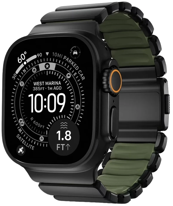 Ремешок для смарт-часов Nomad Stratos Band Black Hardware Forest 46/49mm (NM009575858)