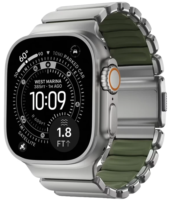 Ремешок для смарт-часов Nomad Stratos Band Natural Hardware Forest 46/49mm (NM009568858)