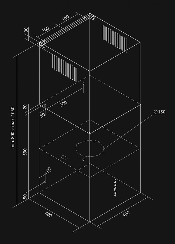 Фото - Витяжка декоративна NORTBERG Quadro Black OR 40