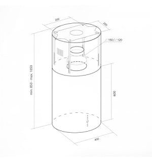 Фото - Вытяжка декоративная NORTBERG Cylindro Inox 40