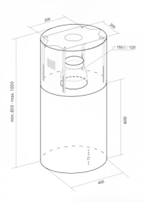 Фото - Витяжка декоративна NORTBERG Cylindro White 40