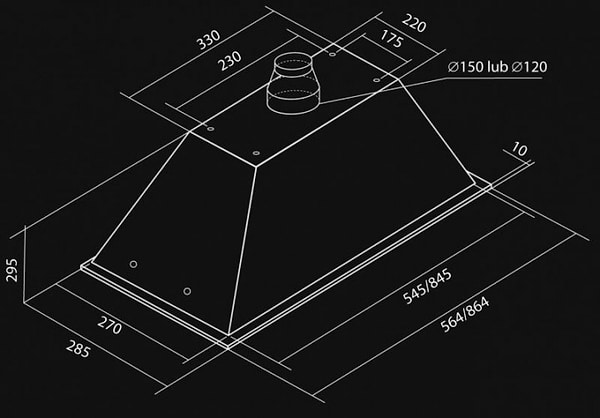 Фото - Витяжка вбудована NORTBERG Lando Glass Black 60
