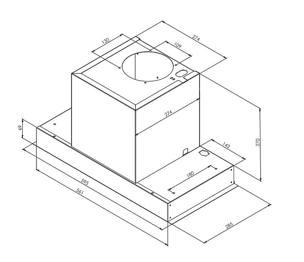 Фото - Витяжка вбудована NORTBERG Micra Plus White 60