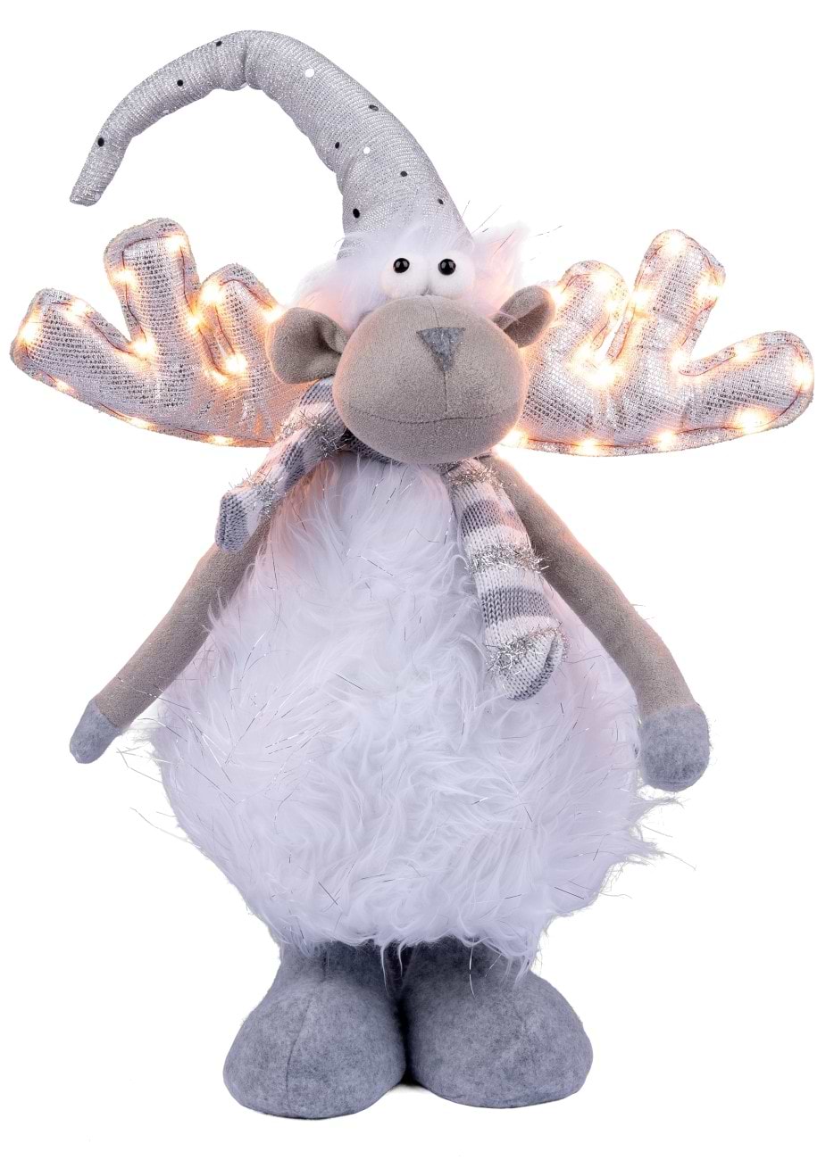 Декор New Year Novogod'ko Олень в белом 53 см (974646)