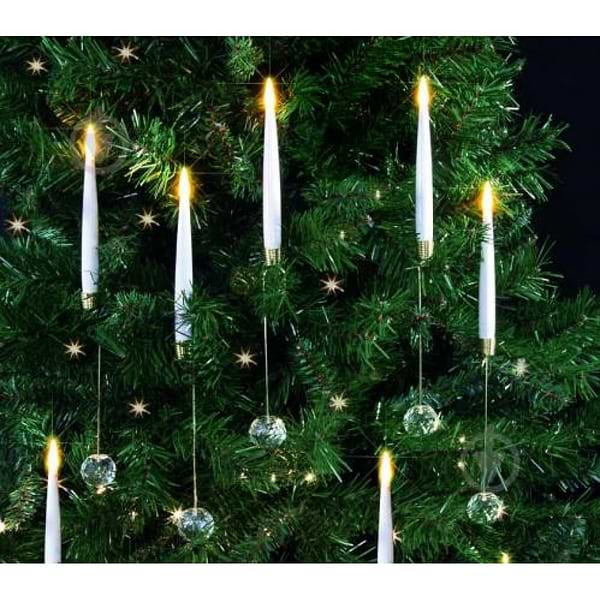 Фото - Свічка електрична Novogod'ko Antigravity з кристалом з пультом 32 см 3 шт. (974445)