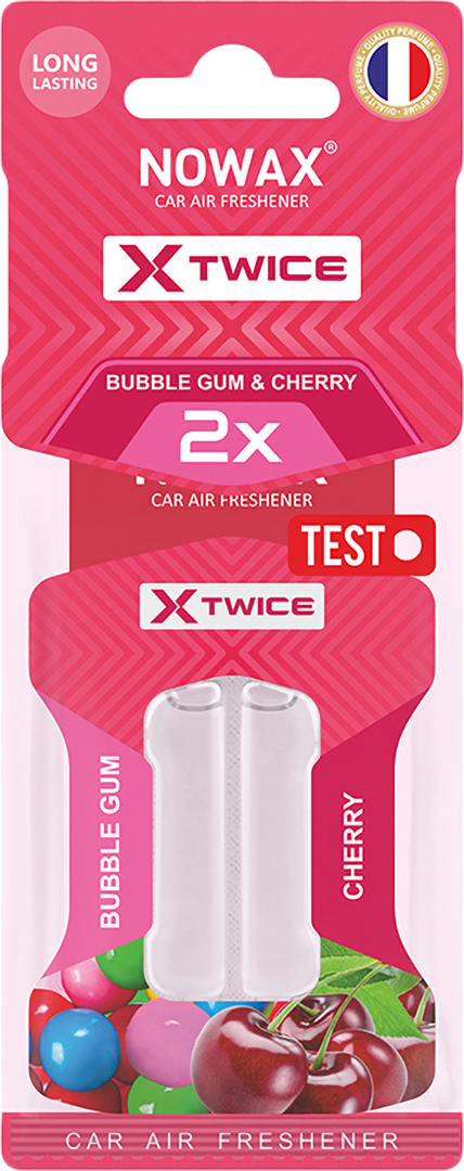 Фото - Ароматизатор для авто NOWAX з подвійною капсулою X Twice Bubble Gum & Cherry (NX00151)