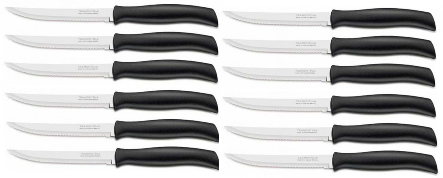 Набір ножів Tramontina Athus для стейка 127 мм 12 шт Black (23081/005)