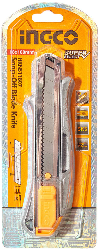 Ніж будівельний INGCO 18 мм (HKNS11807)