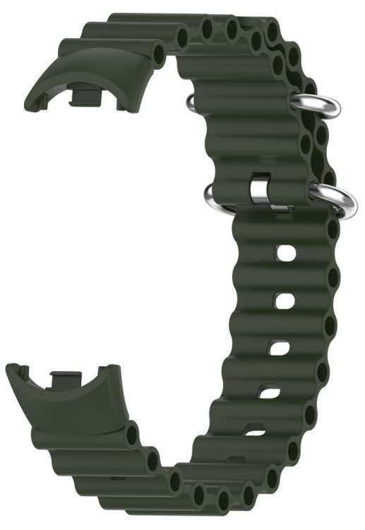 Фото - Ремешок для фитнес-браслета BeCover Wave Style for Xiaomi Mi Smart Band 8 / 9 / 10 Dark Green (714351)