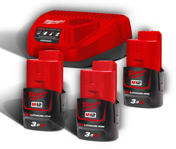 Аккумулятор для электроинструментов Milwaukee M12 NRG-303 + заряд. устройство (4933459207)