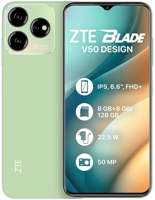 Фото - Смартфон ZTE Blade V50 Design 8/128Gb Green