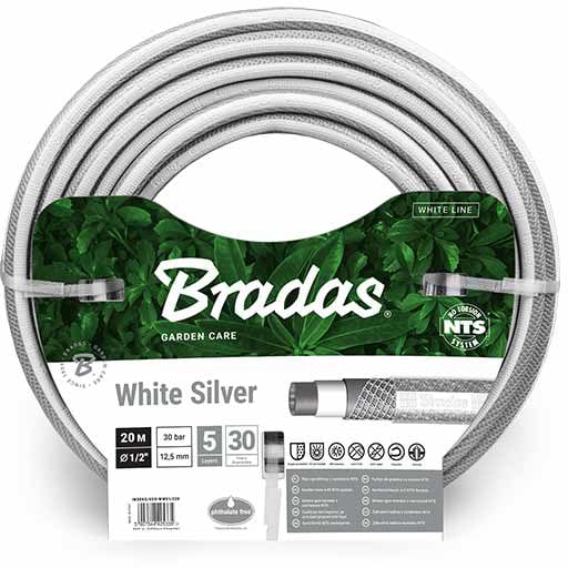 Шланг поливочний BRADAS 1/2" 20 м NTS White Silver (WWS1/220)