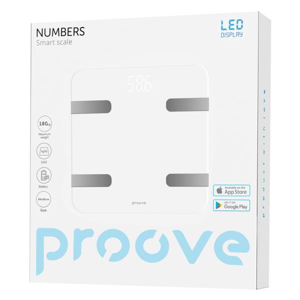 Фото - Смарт-ваги підлогові Proove Numbers White (SLBP00010002)