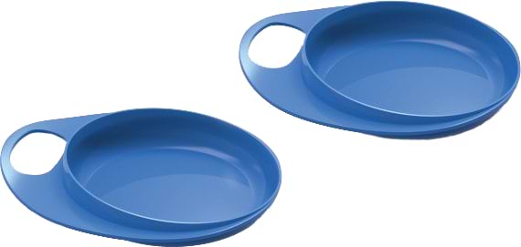 Набір тарілок для малюка Nuvita дрібні, 2шт. синій (NV8451Blue)