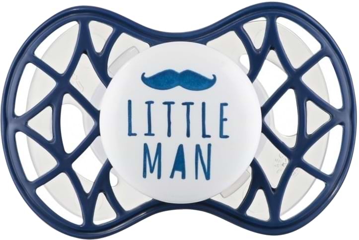 Ортодонтическая пустышка Nuvita Air55 Cool 6m+ ''Little Man'' Темно-синяя (NV7084NB)