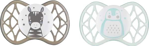 Фото - Ортодонтическая пустышка Nuvita Air55 Explorer 0m+(зебра, пингвин) 2 шт. (NV7066N)