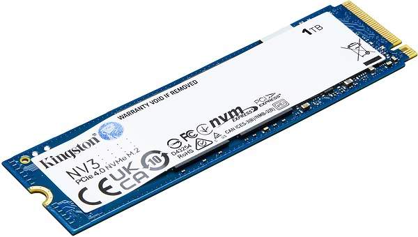 Фото - SSD-накопичувач внутрішній Kingston NV3 1TB M.2 2280 NVMe PCIe 4.0 x4 3D NAND (SNV3S/1000G)