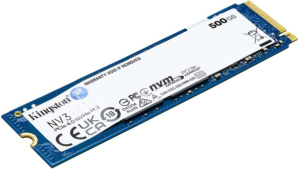Фото - SSD-накопичувач внутрішній Kingston NV3 500GB M.2 2280 NVMe PCIe 4.0 x4 3D NAND (SNV3S/500G)