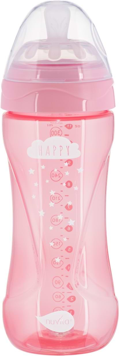 Бутылочка для кормления Nuvita Антиколиковая Mimic Cool 330 мл Pink (NV6052PINK) - Фото 1