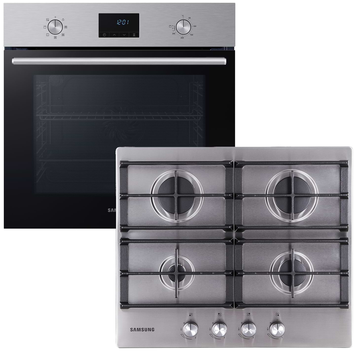 Духова шафа + варильна поверхня газова Samsung NV68A1110BS/WT + NA64H3010AS/WT - Фото 1