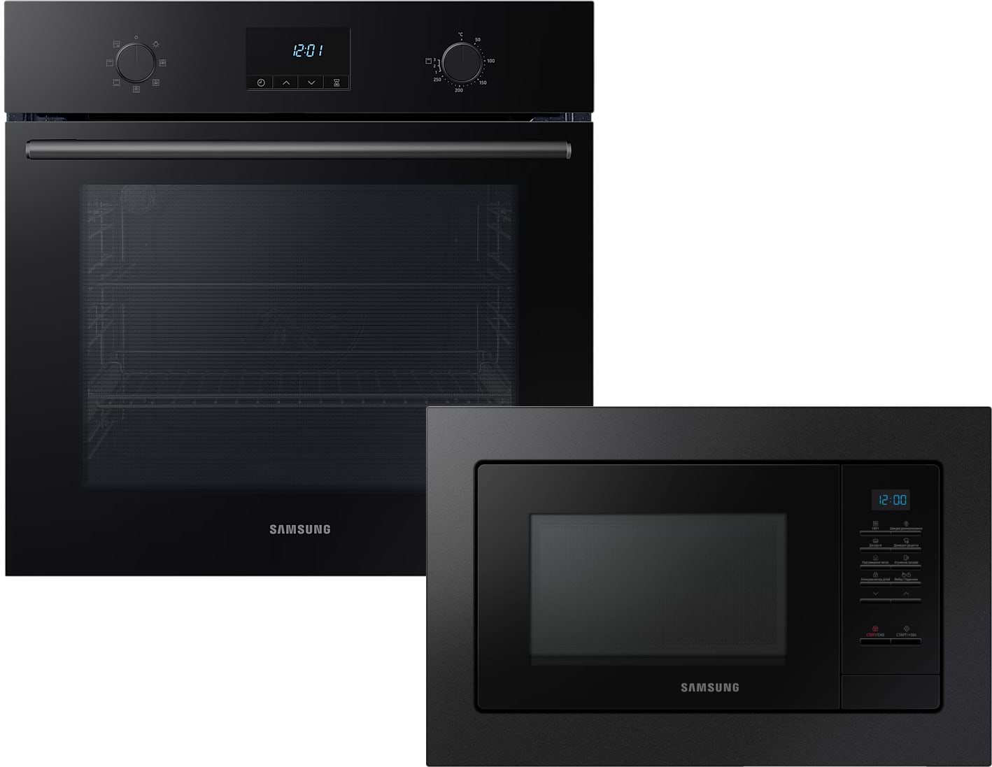 Комплект техніки Samsung Духова шафа + Мікрохвильова піч вбудована Samsung NV68A1110RB/WT + MS20A7013AB/UA - Фото 1