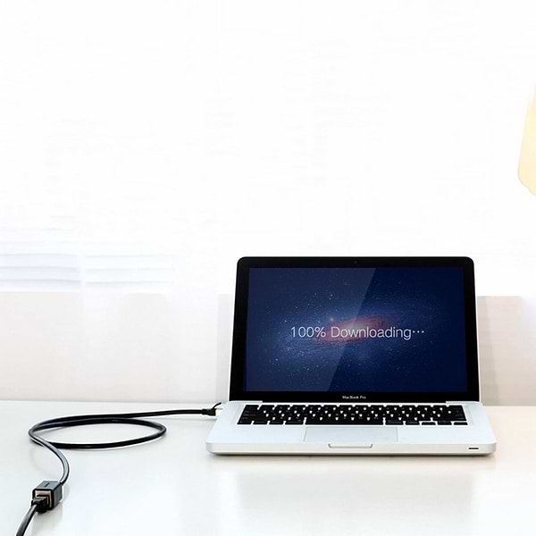 Фото - Кабель патч-корд UGREEN NW112 Cat 6 F/UTP Ethernet RJ45 Extension Male/Female Patch Cords 0.5m Black (11278)