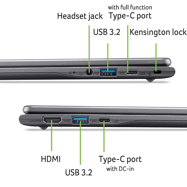 Фото - Ноутбук Acer Chromebook Plus CB514-6HT (NX.JFGEU.002) Steel Gray
