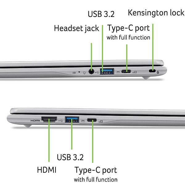 Фото - Ноутбук Acer Chromebook CB315-6H-C9DK (NX.JGJEU.004) Sparkly Silver