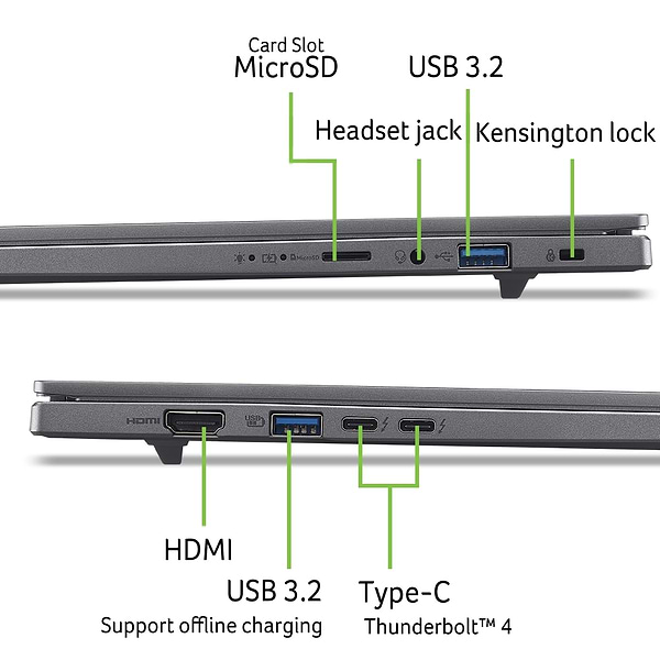Фото - Ноутбук Acer Aspire 16 A16-52M (NX.JS7EU.002) Steel Gray
