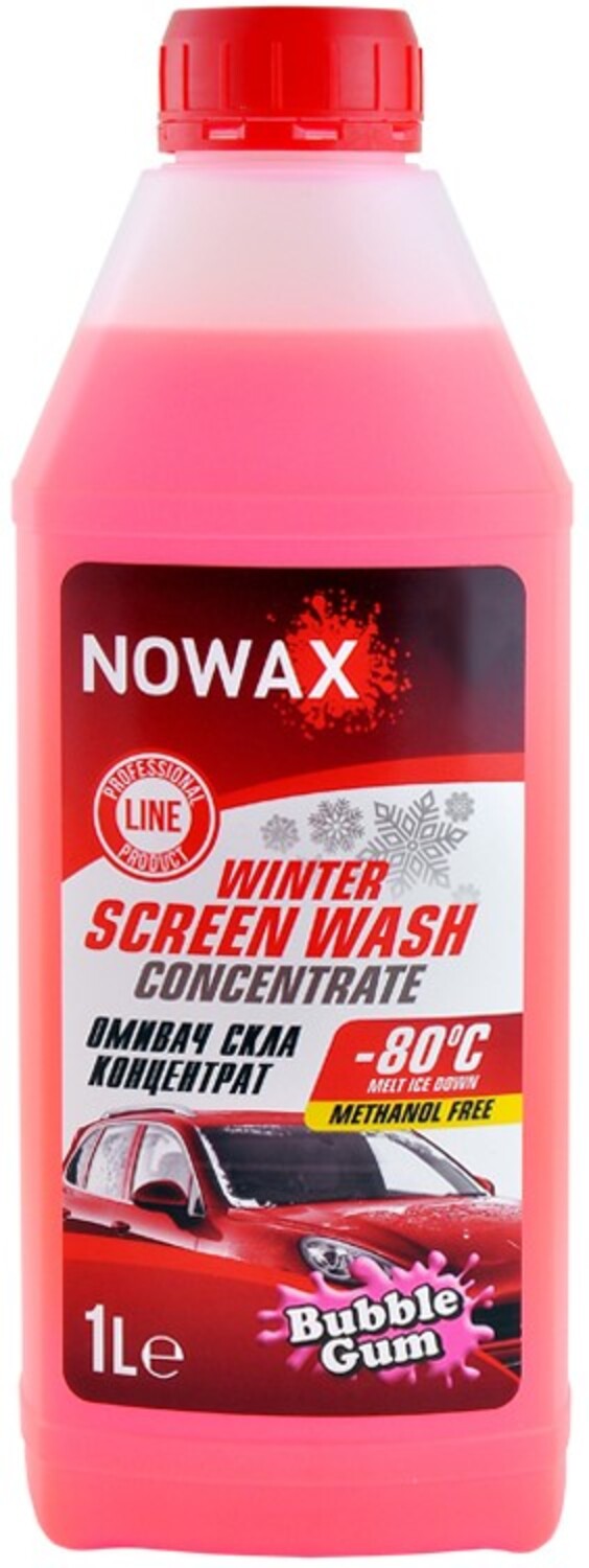 Фото - Омивач скла NOWAX Winter Screen Wash concentrate -80°C 1 л Bubble Gum (NX01171)