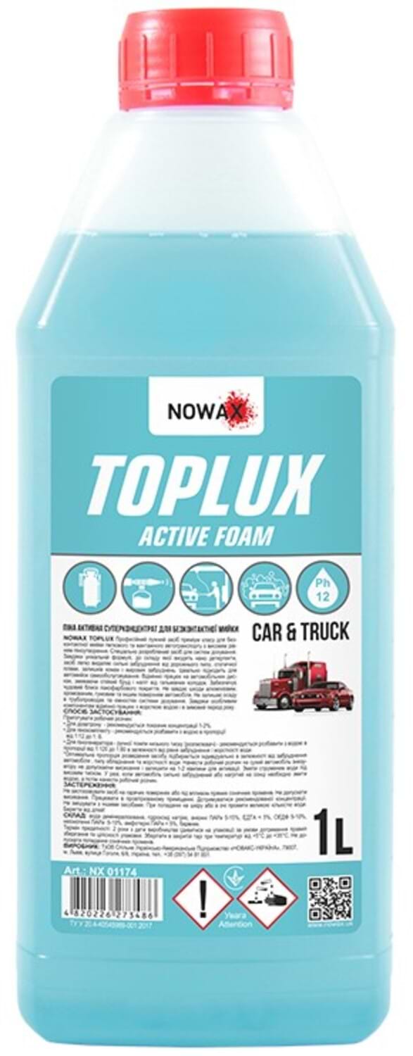 Фото - Піна для мийки авто NOWAX концентрат для безконтактної мийки TOPLUX ACTIVE FOAM 1 л 1:120 (NX01174) Фото - Піна для мийки авто NOWAX концентрат для безконтактної мийки TOPLUX ACTIVE FOAM 1 л 1:120 (NX01174)