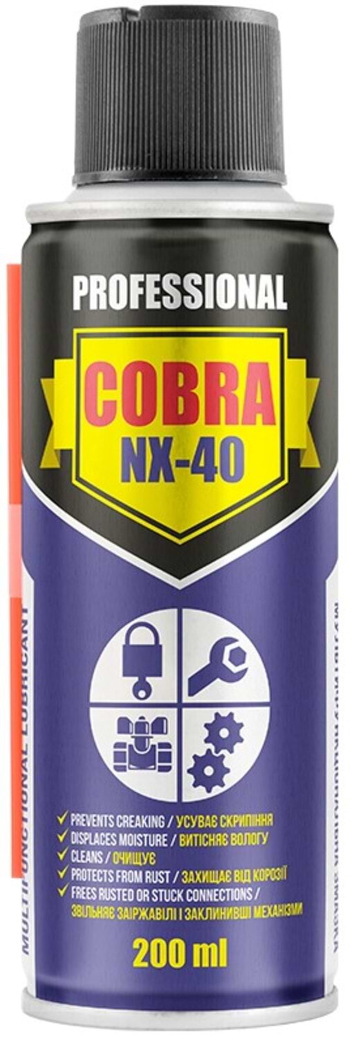 Фото - Масло для авто Cobra MULTIFUNCTIONAL LUBRICANT NX-40 200 мл (NX20400) Фото - Масло для авто Cobra MULTIFUNCTIONAL LUBRICANT NX-40 200 мл (NX20400)