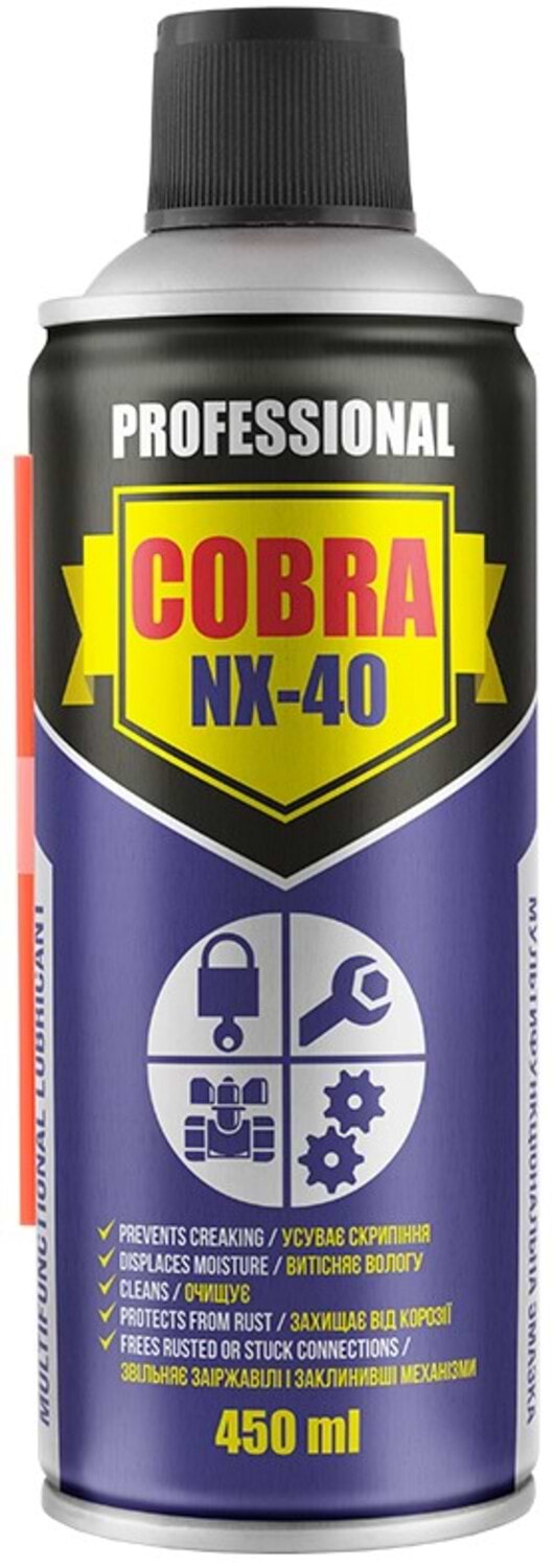 Фото - Масло для авто Cobra MULTIFUNCTIONAL LUBRICANT NX-40 450 мл (NX45400) Фото - Масло для авто Cobra MULTIFUNCTIONAL LUBRICANT NX-40 450 мл (NX45400)
