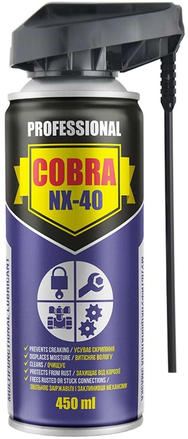 Фото - Масло для авто Cobra MULTIFUNCTIONAL LUBRICANT PROFESSIONAL NX-40 450 мл (NX45600)