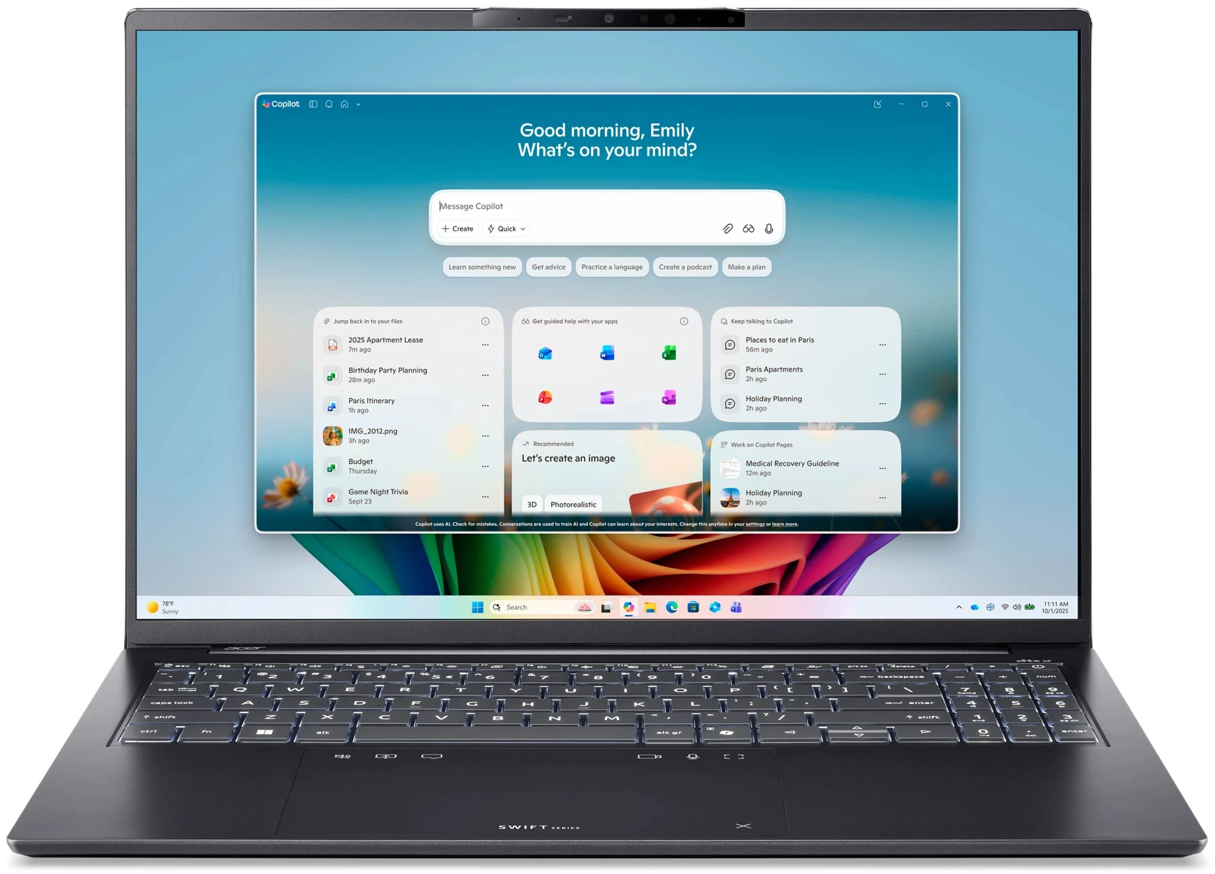 Ноутбук Acer Swift Go 16 AI SFG16-I71 (NX.JWNEU.003) Gray