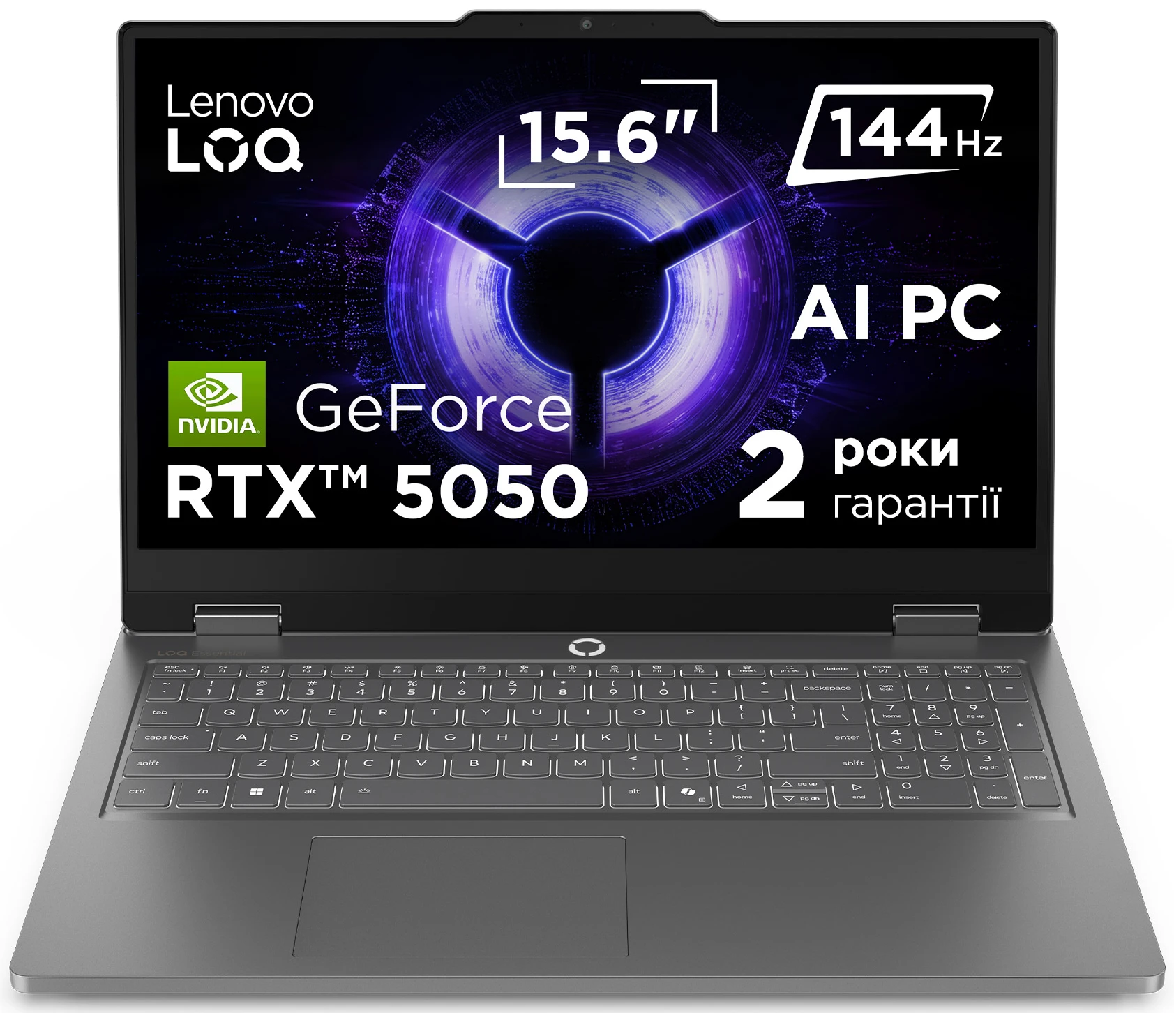 Ноутбук ігровий Lenovo LOQ Essential 15IRX11 (83SC009NRA) Luna Grey