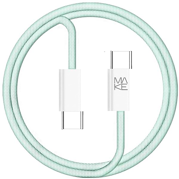 Фото - Кабель синхронізації даних MAKE Type-C PD 65W 1m Nylon Green (MCB-CN1GR)