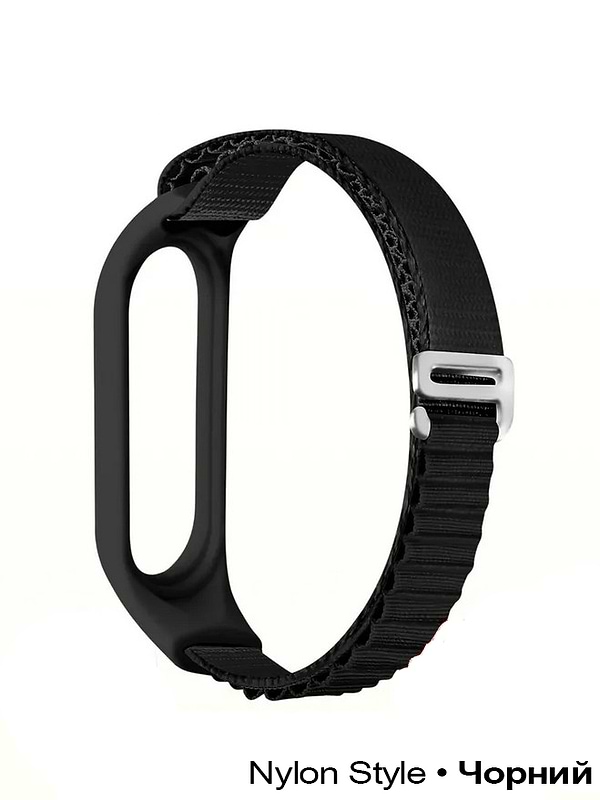 Фото - Ремінець для фітнес-браслету BeCover Nylon Style for Xiaomi Mi Smart Band 7 Black (707655)