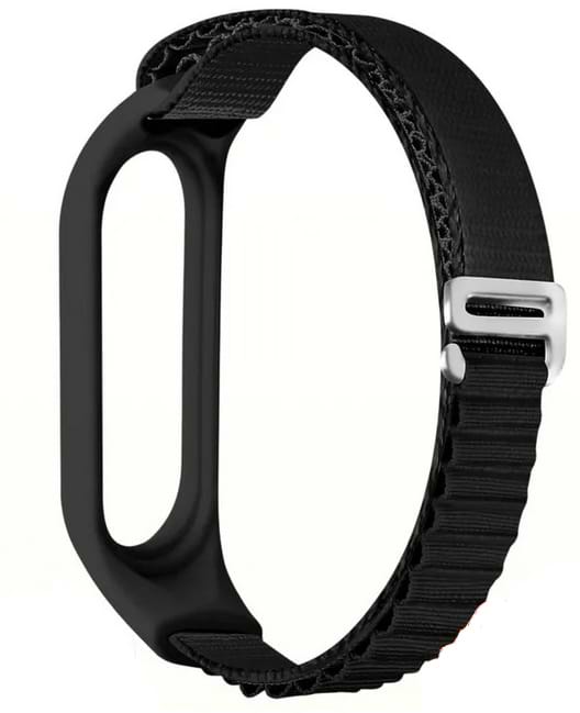Фото - Ремінець для фітнес-браслету BeCover Nylon Style for Xiaomi Mi Smart Band 7 Black (707655)