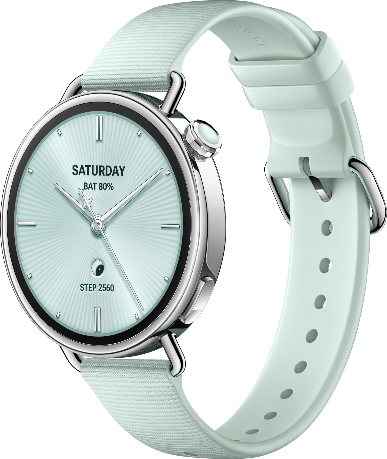 Смарт-годинник Xiaomi Watch S4 41mm Fluororubber Strap Mint Green - Фото 1